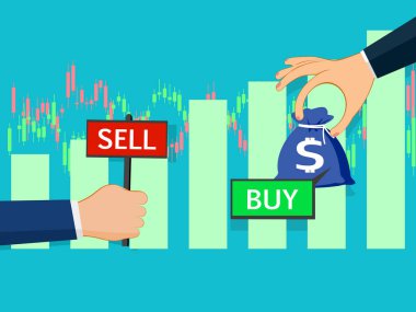 Borsa tablosunu satın al ve sat. Borsa borsası veri ticareti kavramı