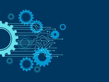 dijital teknoloji ve mühendislik. dijital teknoloji arka planı. vektör illüstrasyonu
