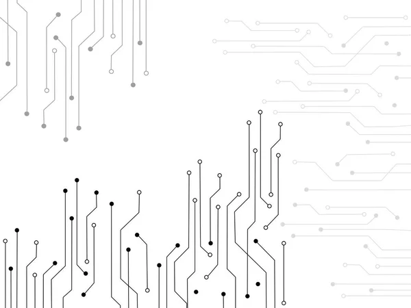 Tekstur Latar Belakang Papan Sirkuit Teknologi Ilustrasi Vektor - Stok Vektor