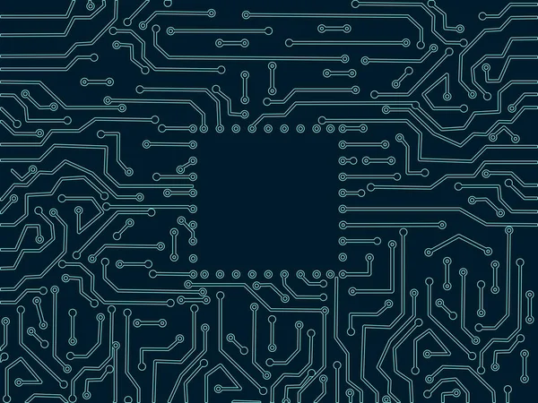 Circuit Board Technologie Vector Technologische Achtergrond Met Een Printplaat Textuur — Stockvector