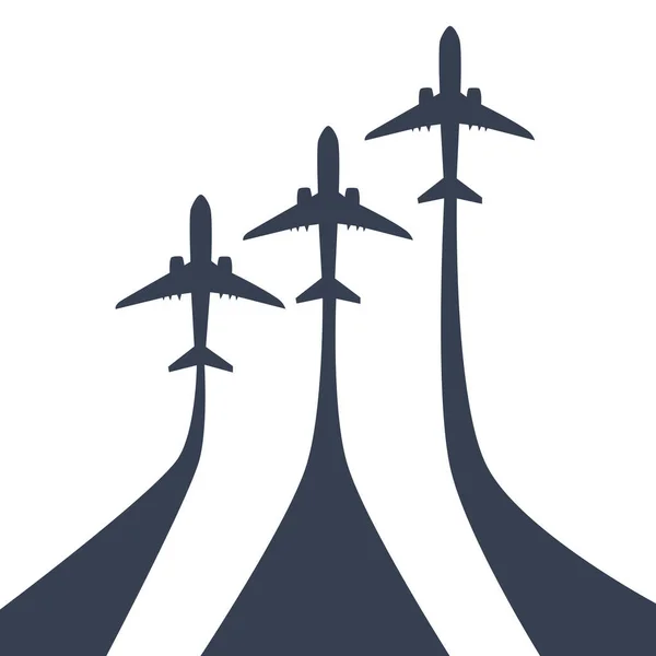 Avion Décolle Isolé Sur Fond Illustration Vectorielle Fichier Eps — Image vectorielle