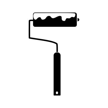 Boya Pateni Simgesi beyaz arkaplanda izole edildi. vektör illüstrasyonu