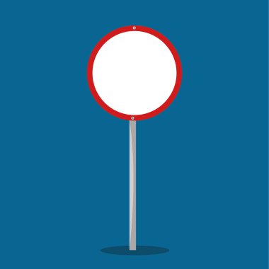 Kırmızı dur işareti simgesi arka planda izole edildi. vektör illüstrasyonu