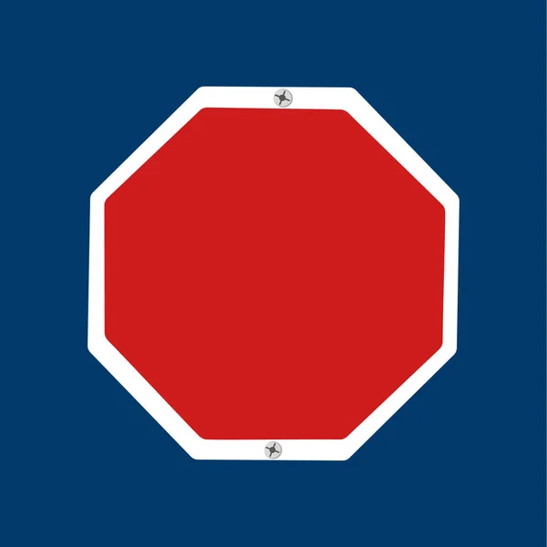 Rotes Stoppschild Symbol Isoliert Hintergrund Vektorillustration — Stockvektor