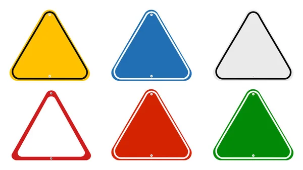 背景のベクトル図に孤立した複数の道路標識のセット — ストックベクタ