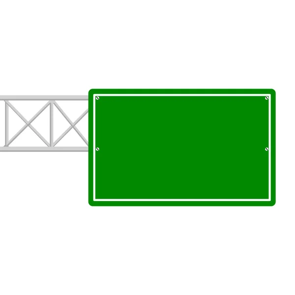 Vägmärken Isolerade Bakgrund Grön Trafikskylt Illustration — Stock vektor