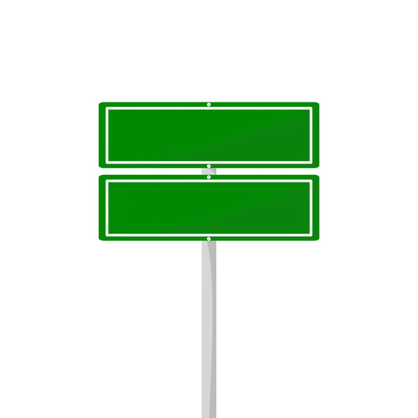 Panneau Signalisation Isolé Sur Fond Illustration Panneau Signalisation Verte — Image vectorielle