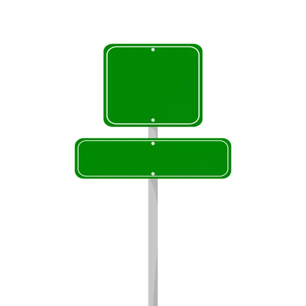 Vägmärken Isolerade Bakgrund Grön Trafikskylt Illustration — Stock vektor