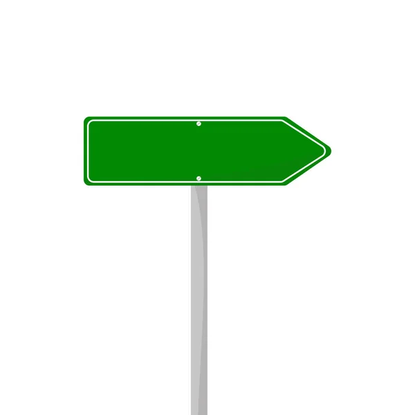 Дорожный Знак Изолирован Заднем Плане Зеленая Иллюстрация Дорожных Знаков — стоковый вектор