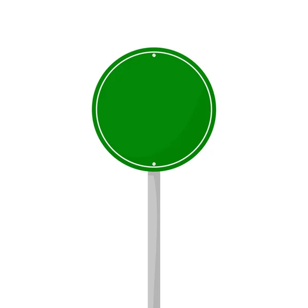 Straßenschild Isoliert Auf Einem Hintergrund Grüne Verkehrszeichenabbildung — Stockvektor