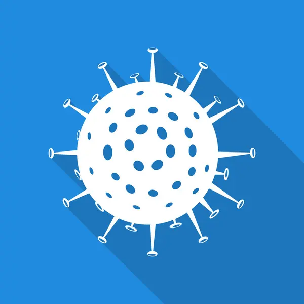 Ikona Bakterii Koronawirusowych Niebezpieczna Ikona Komórki Ilustrator Wektorowy Ikona Wirusa — Wektor stockowy