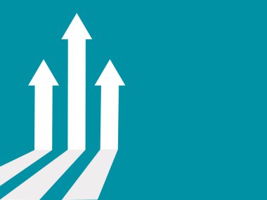 İş ok grafiği. Başarı kavramı. Büyüme vizyonu. büyüme vektörü