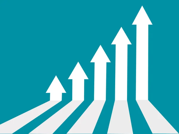 Gráfico Seta Negócios Conceito Para Sucesso Visão Crescimento Vetor Crescimento — Vetor de Stock