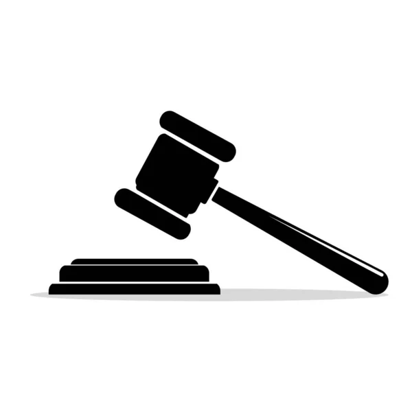 Σφυρί Εικονίδιο Δικαστή Εικονίδιο Δημοπρασίας Στοιχείο Ιστού Και Εφαρμογών Διανυσματική — Διανυσματικό Αρχείο