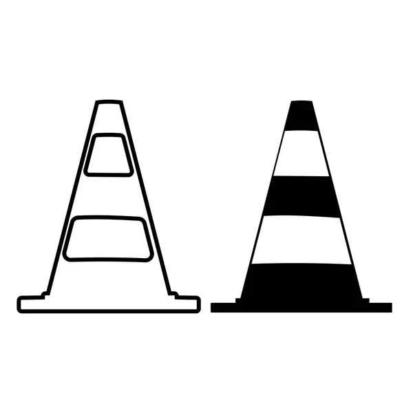 Een Icoon Verkeerskegel Pictogram Voor Web Design Vectorillustratie Object Vector — Stockvector