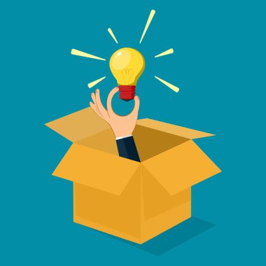 İş adamları alışılmışın dışında düşünür. farklı yaratıcı fikirler. iş kavramı