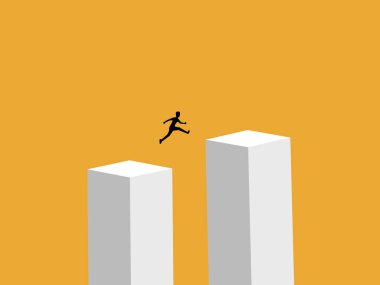 İnsanlar boşluklardan atlıyor.