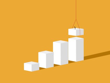 İş adamı bir büyüme çubuğu çizelgesi oluşturdu