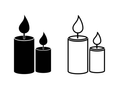 Şamdan vektör simgeleri kümesi