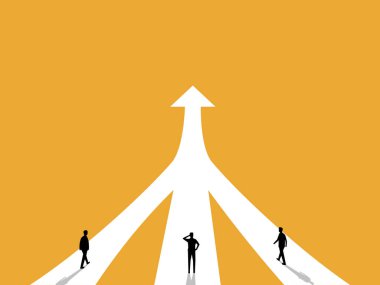 Aynı hedefe giden üç iş adamı.