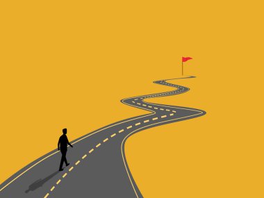 İş adamları planlanan hedeflerine giden yolda yürürler..