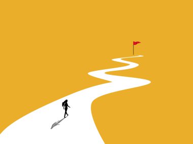 İş kadını hedefine giden yolda yürüyor