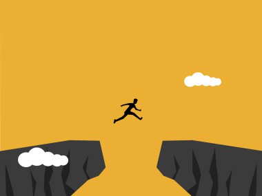 İş adamı uçurumdan atladı.