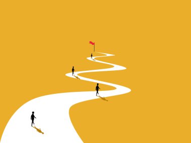 İş adamı yarışın sonunda yürüyordu.