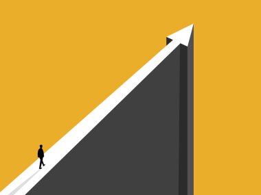 İşadamı okun üzerinde saldırganca gelişiyor..