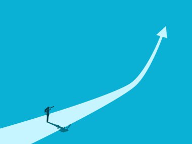 İş kadını gelecekteki büyümeye bakıyor