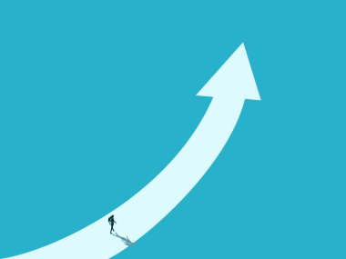 İş kadını okun yönüne doğru yürüdü.