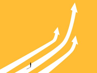 İş adamları en uzak yola bakıyorlar.