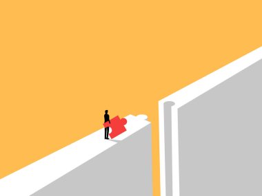 İş adamı bir yapboz köprüsü inşa etti.