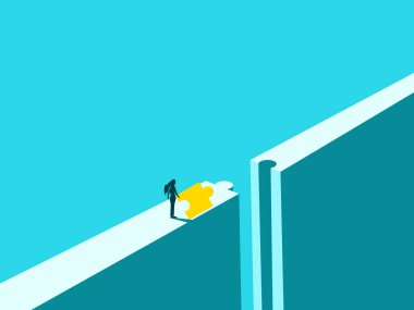 İş kadını, engelleri aşmak için yapboz köprüsünü inşa etti..