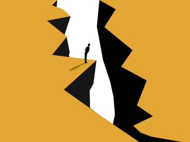 İşadamı öndeki boşluğu analiz ediyordu.