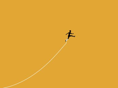 İş adamı atlamış ama ipe dolanmış.