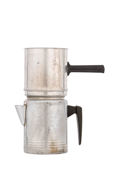 Antique Gotejamento Cafeteira Com Filtro — Fotografia de Stock