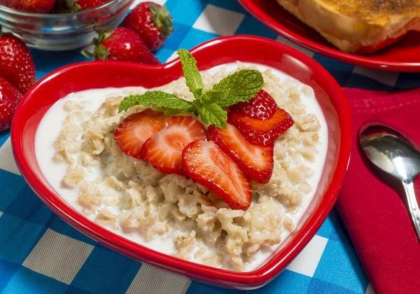 Harina de avena saludable corazón — Foto de Stock