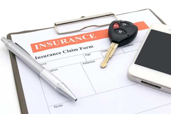 Car insurance form — Stock Photo, Image