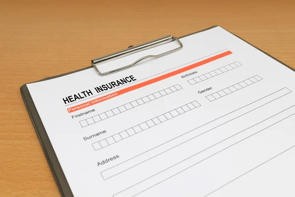 Health Insurance application form — Stock Photo, Image