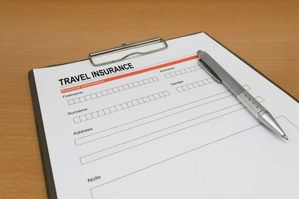 Travel Insurance application form — Stock Photo, Image