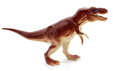 Tyrannosaurus dinozor oyuncak beyaz arka plan üzerinde