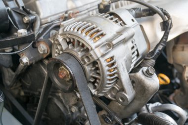 Araba motoru closeup, araba motoruna