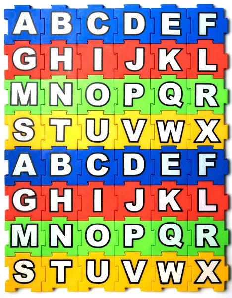 Puzzle ABC on white background — Stock Photo, Image