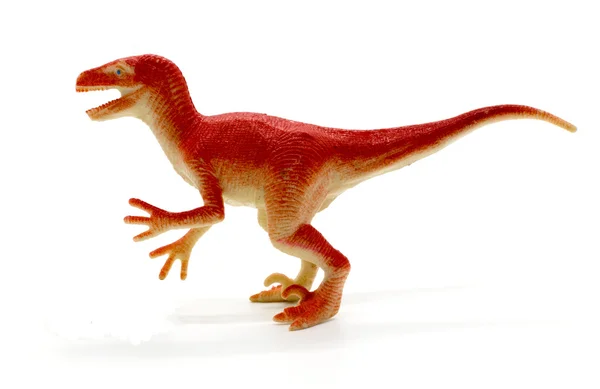Raptor dinozorlar oyuncak beyaz arka plan üzerinde — Stok fotoğraf