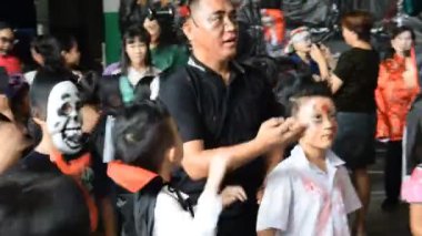 Bangkok Tayland-Ekim 22: Halloween Parti grup çocuklarla Ekim'de 22,2015 içinde Tayland