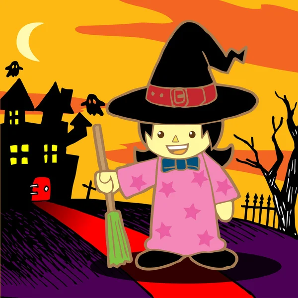 Cartoon Witch — Stock Photo, Image