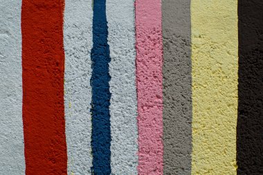 Gökkuşağı renkli tuğla duvar