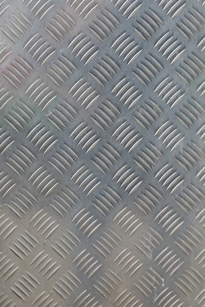 Metal diamond plate in silver color background — Stock Photo, Image