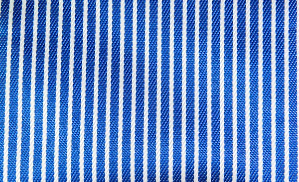 Blue and white stripes fabric closeup — Stock Photo, Image